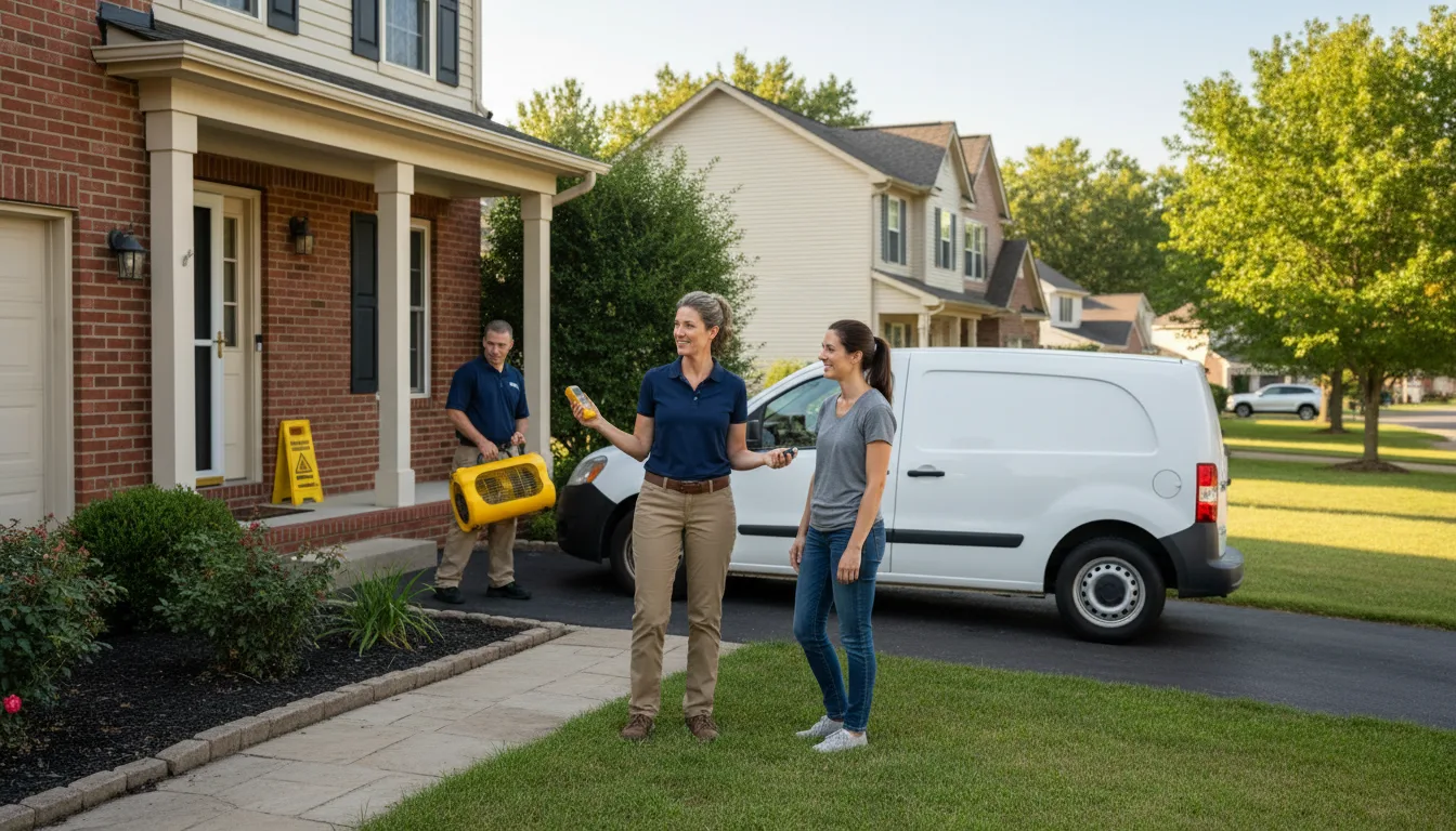 Residential water damage restoration in Mooseheart, IL